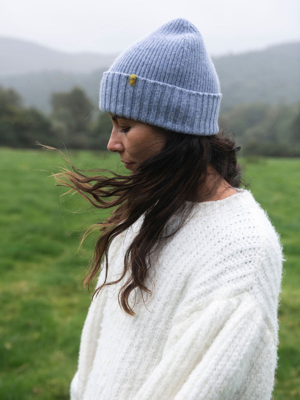 Tyler Beanie Denim Blue - The Luxury Beanie