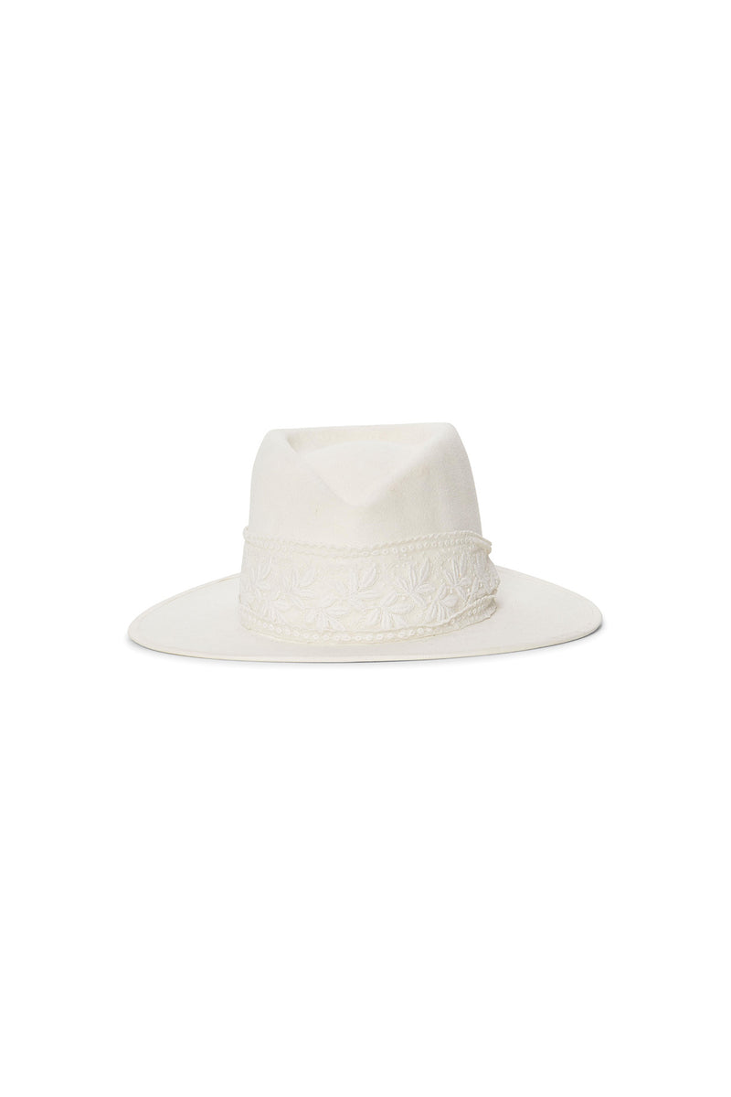 Adelaide White Felt Hat